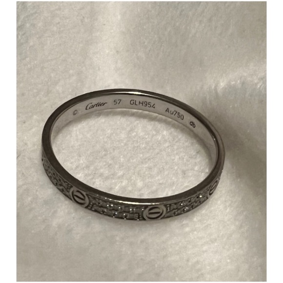 ***SOLD** Cartier Pave Diamonds Love Ring White gold Box +Cert of Authenticity - Picture 13 of 15